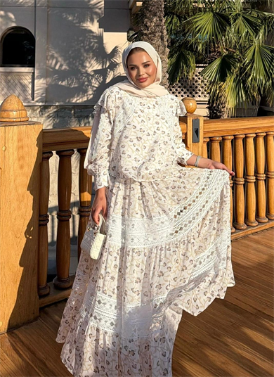 Farah Etekli Takım Bej