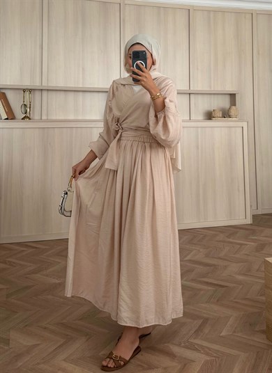 Bohem Etekli Takım Bej