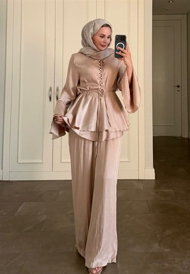 Swap Pantolonlu Takım Bej