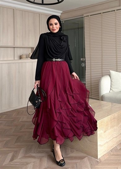 Mabel Etekli Takım Bordo