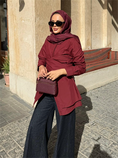 Street Gömlek Bordo