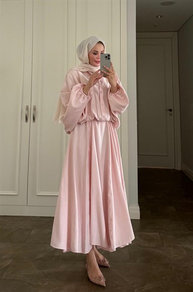 Buğlem Etekli Takım Pembe