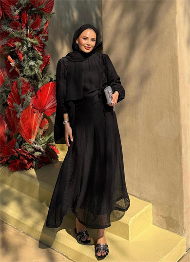 Asel Etekli Takım Siyah 