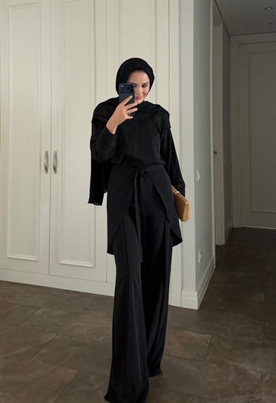 Evola Pantolonlu Takım Siyah