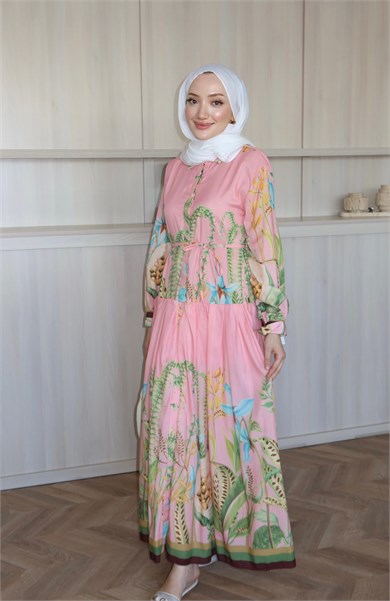 Sun Elbise Pembe