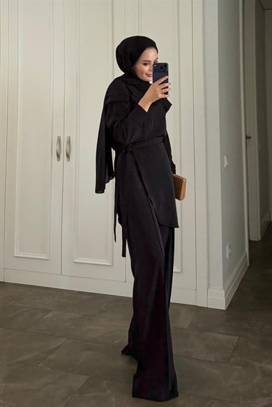 Evola Pantolonlu Takım Siyah