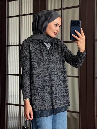 Dantel Detaylı Body Siyah