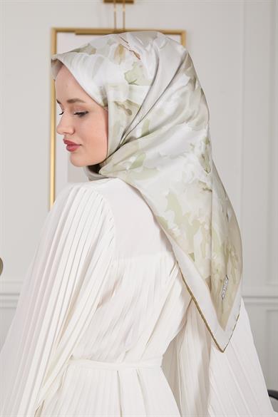 AMBİANCE TWİLL İPEK EŞARP YEŞİL 