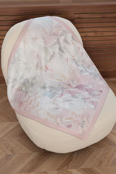 AMBİANCE TWİLL İPEK EŞARP PEMBE