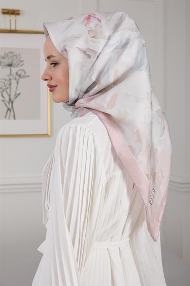 AMBİANCE TWİLL İPEK EŞARP PEMBE