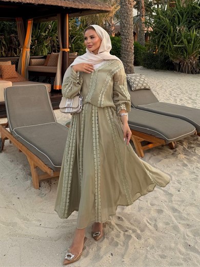 Efru Eteki Takım Mint Yeşili