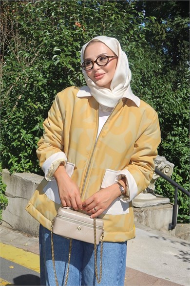 Modern Camo Ceket Sarı