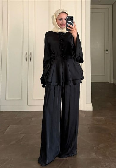 Swap Pantolonlu Takım Siyah