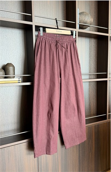 Barrel Denim Pantolon Bordo