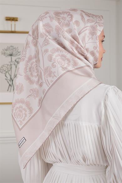 BOTANİK TWİLL İPEK EŞARP BEJ