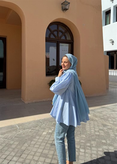 Ivy Gömlek Bebe Mavisi