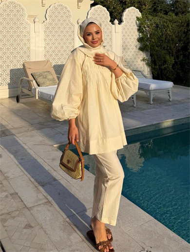 Badem Pantolonlu Takım Butter