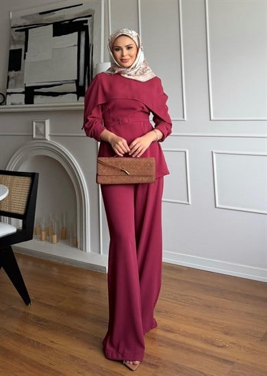 Ravel Pantolonlu Takım Kiremit