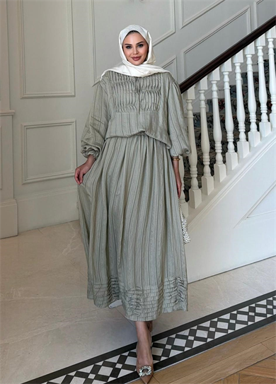 Sienna Etekli Takım Mint Yeşili