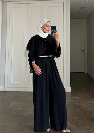 İvana Pantolonlu Takım Siyah