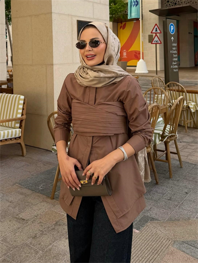 Street Gömlek Kahve 