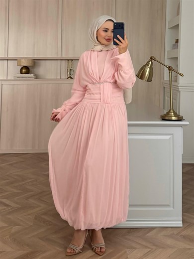 Basel Elbise Pembe 