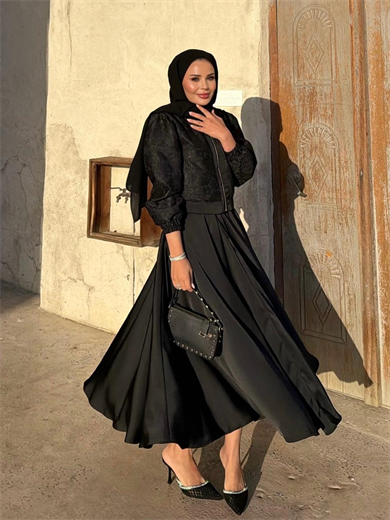 Rozie Etekli Takım Siyah 