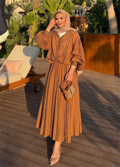 Efru Etekli Takım Camel