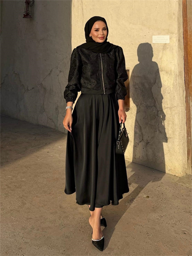 Rozie Etekli Takım Siyah 