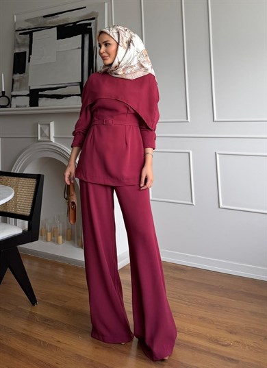 Ravel Pantolonlu Takım Kiremit