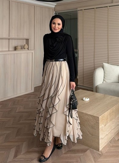 Mabel Etekli Takım Bej