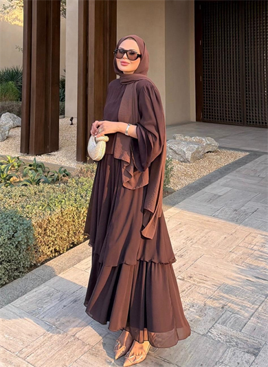 Nora Etekli Takım Kahverengi