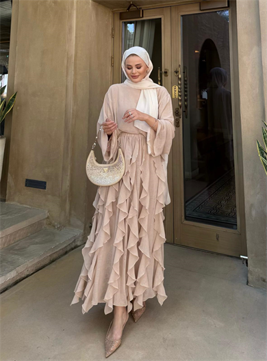 Mour Etekli Takım Bej