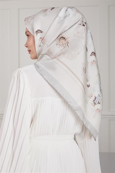 GELİNCİK TWİLL İPEK EŞARP EKRU