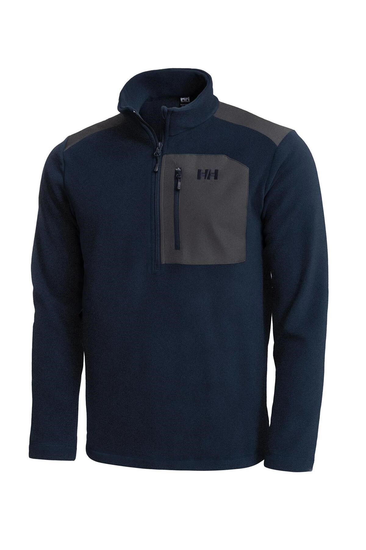 Block Halfzip Erkek Lacivert Yarım Fermuarlı Polar
