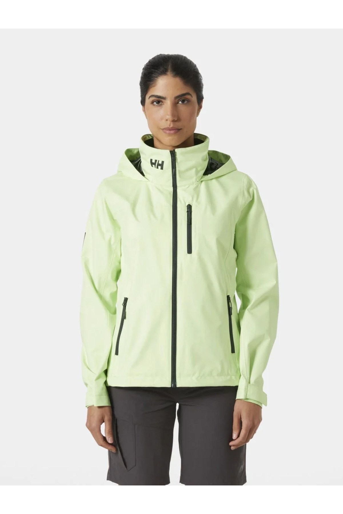 Helly Hansen W Crew Hooded Mont 2.0 Kadin Yeşil Yağmurluk Hha.34448-hha.398