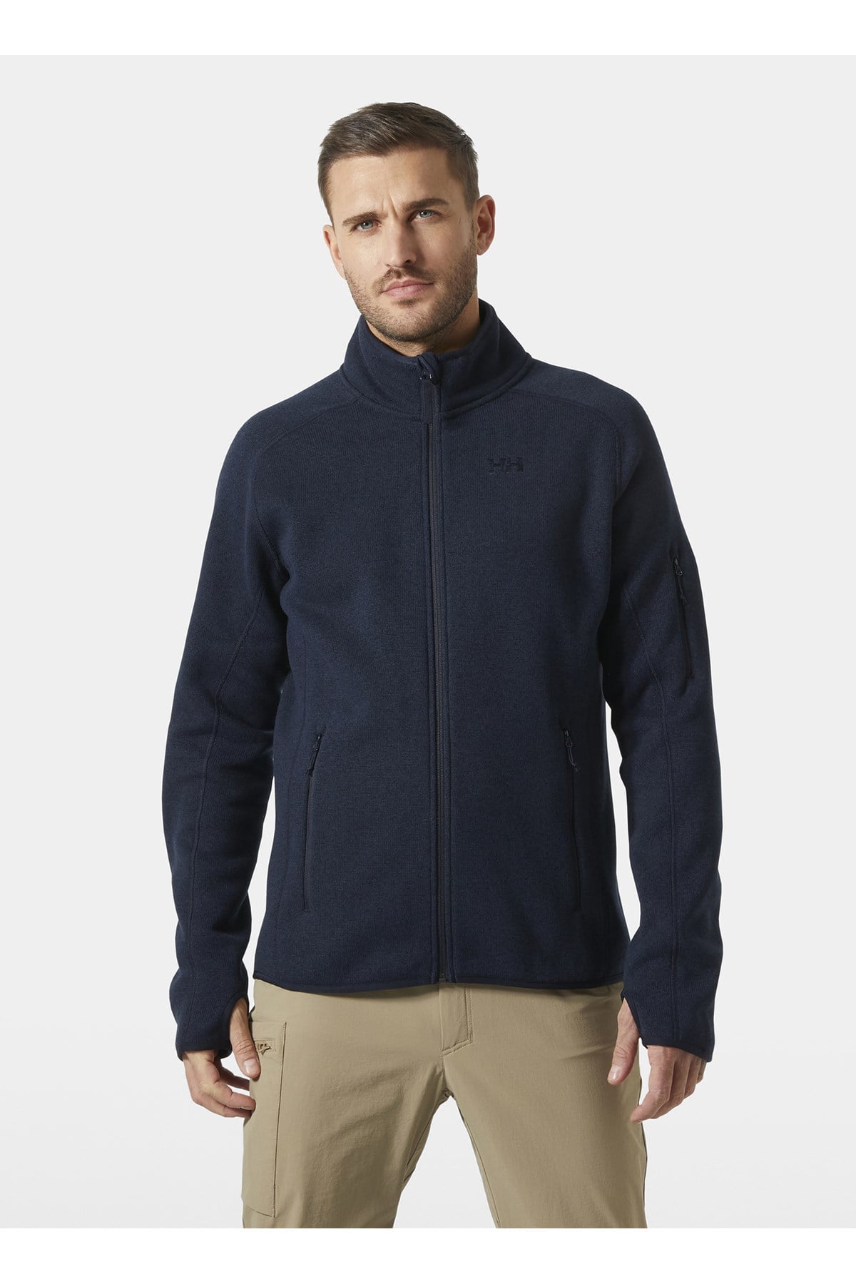 HHA.49429_HHA.597_VARDE POLAR 2.0 Lacivert Dik Yaka Normal Düz Erkek Polar Sweatshırt