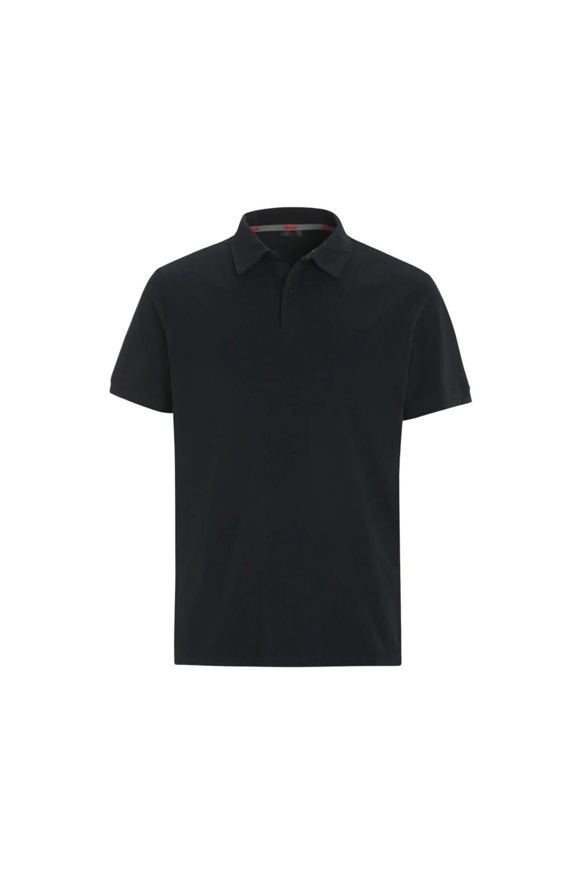 Tech Pique Polo Ss Erkek Siyah T-shirt