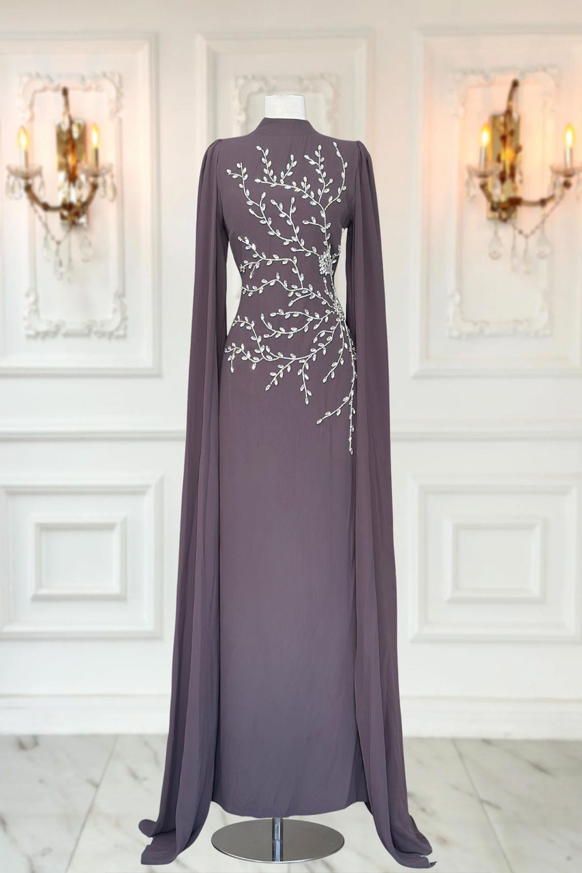 Alya Tesettür Abiye Vizon