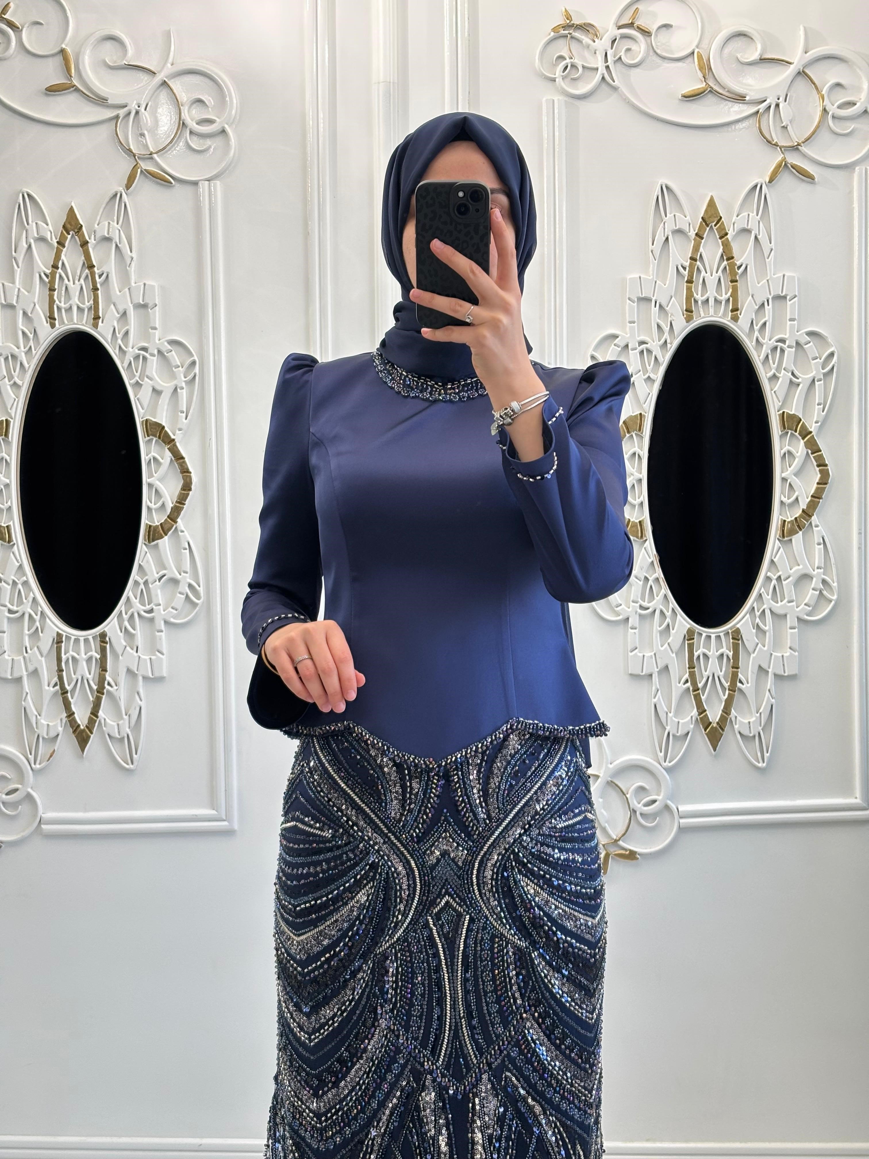Berceste Abiye Lacivert