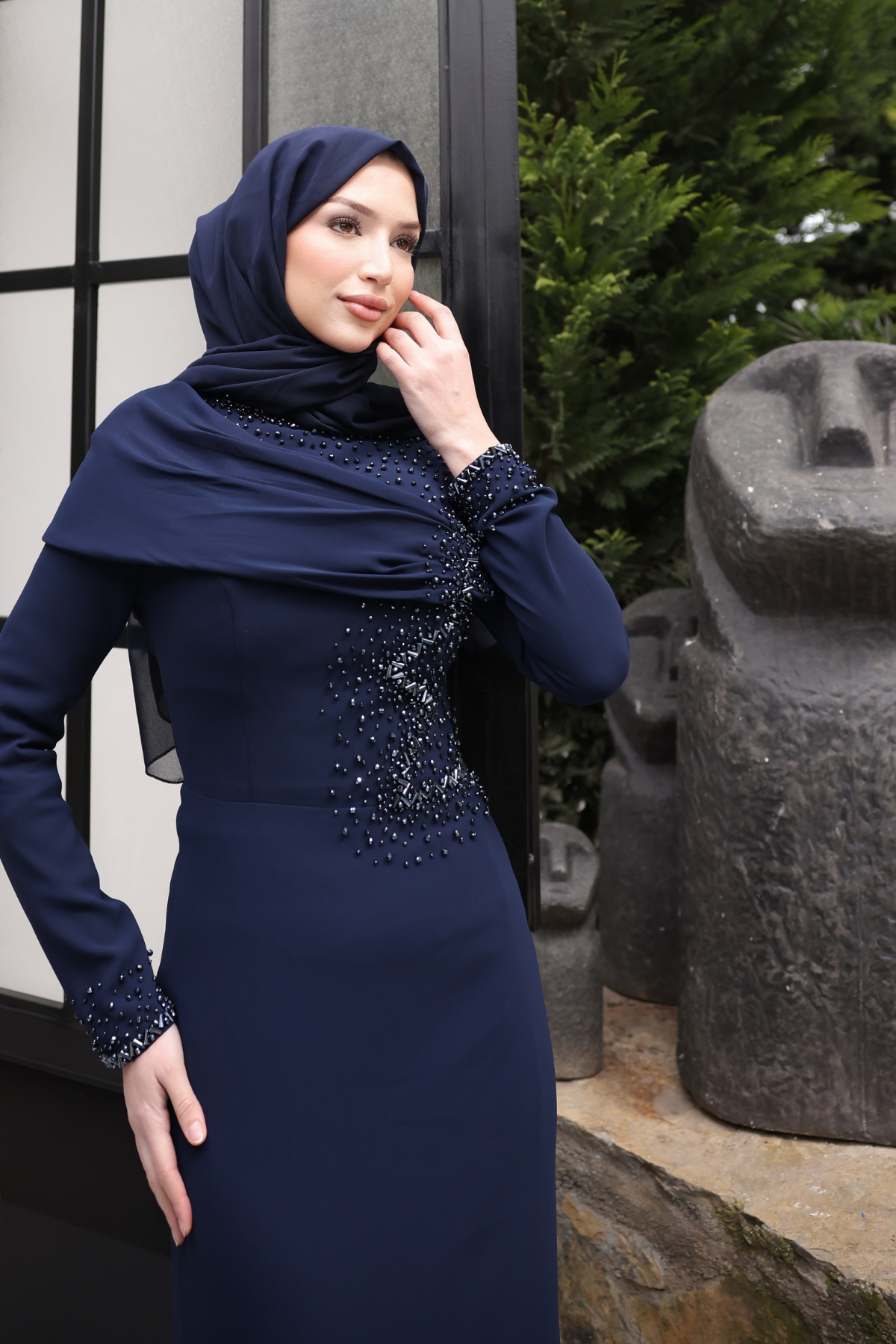 Dicle Abiye Lacivert