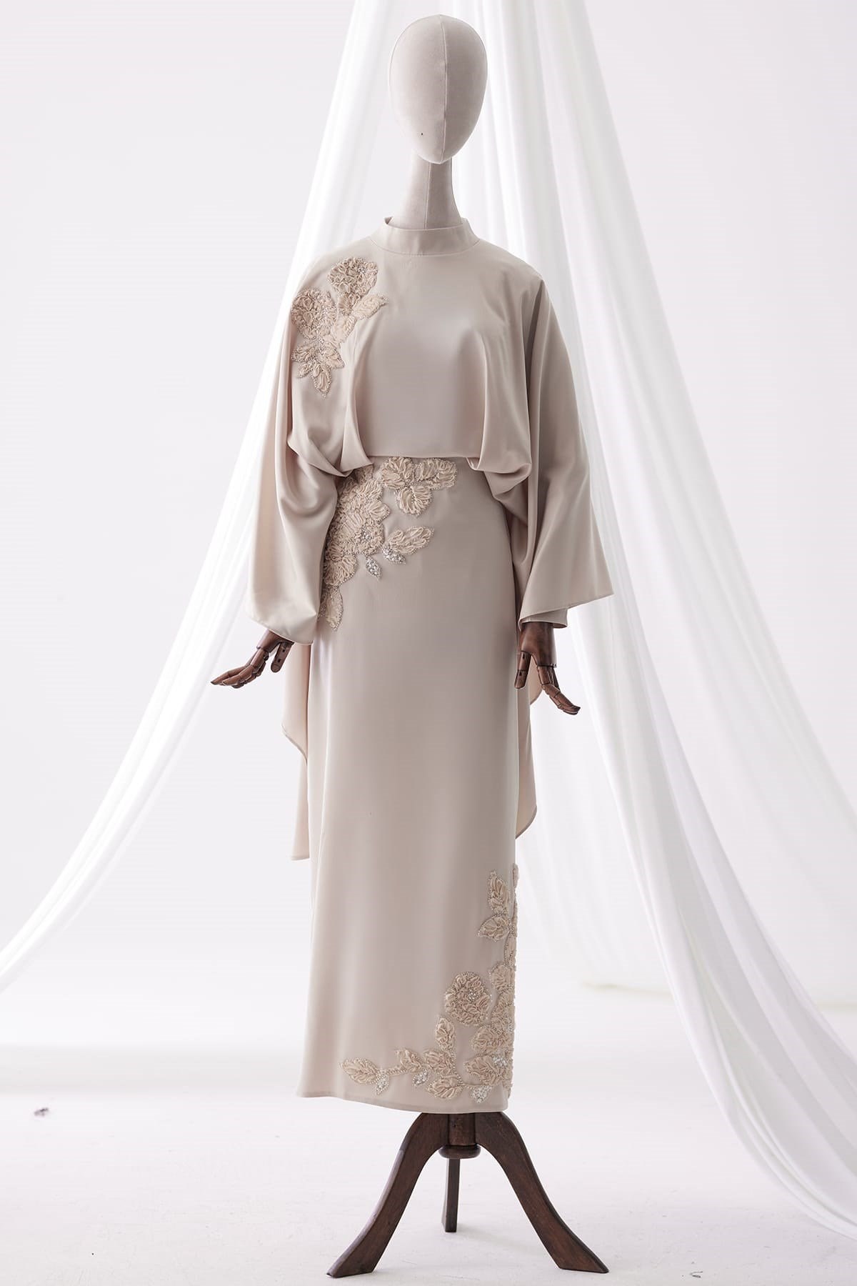 Elegant Abiye Bej