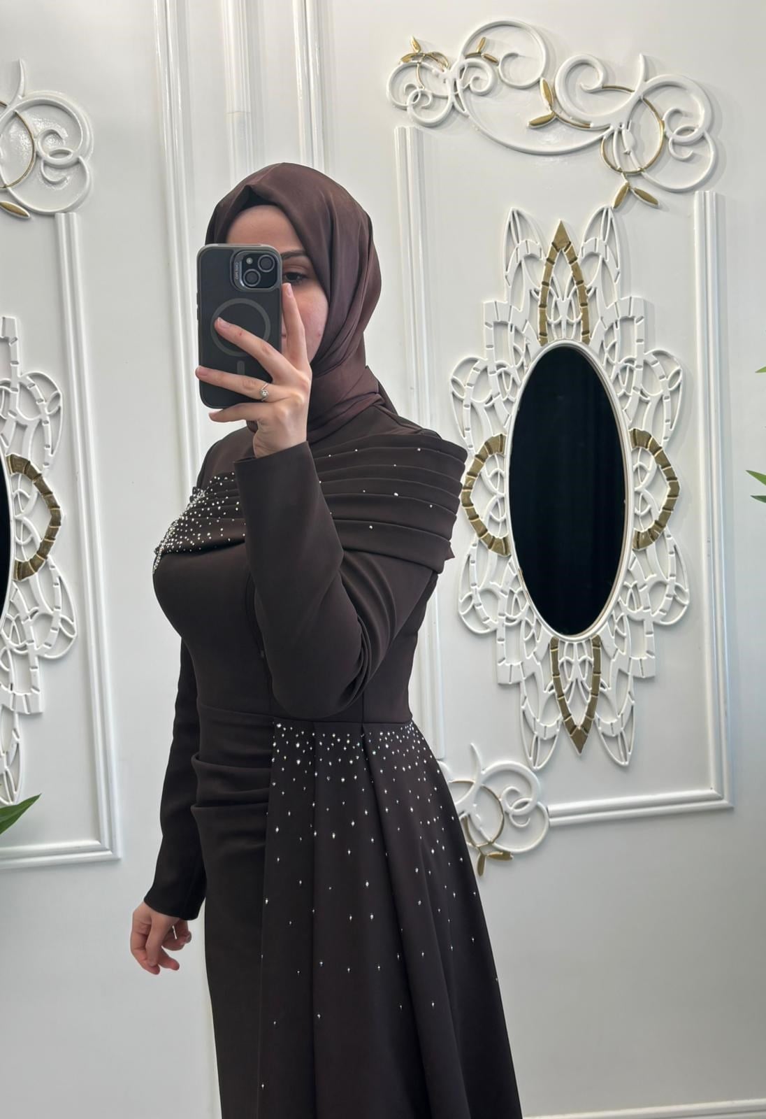 Elfida Abiye Kahverengi