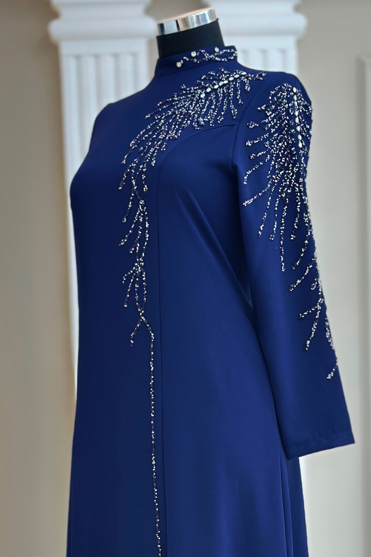 Elisa Abiye Elbise Lacivert