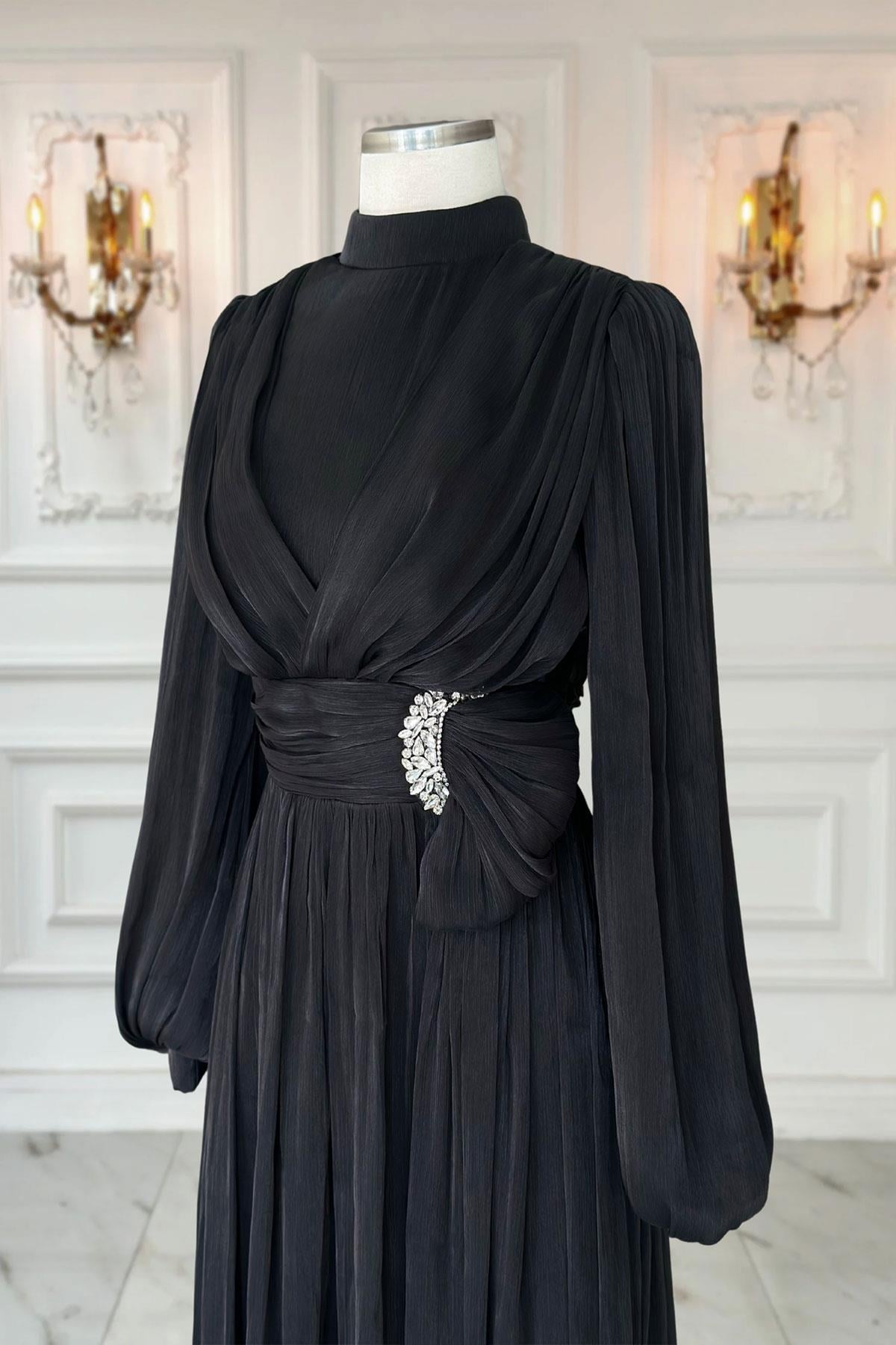 Feray Abiye Elbise Siyah