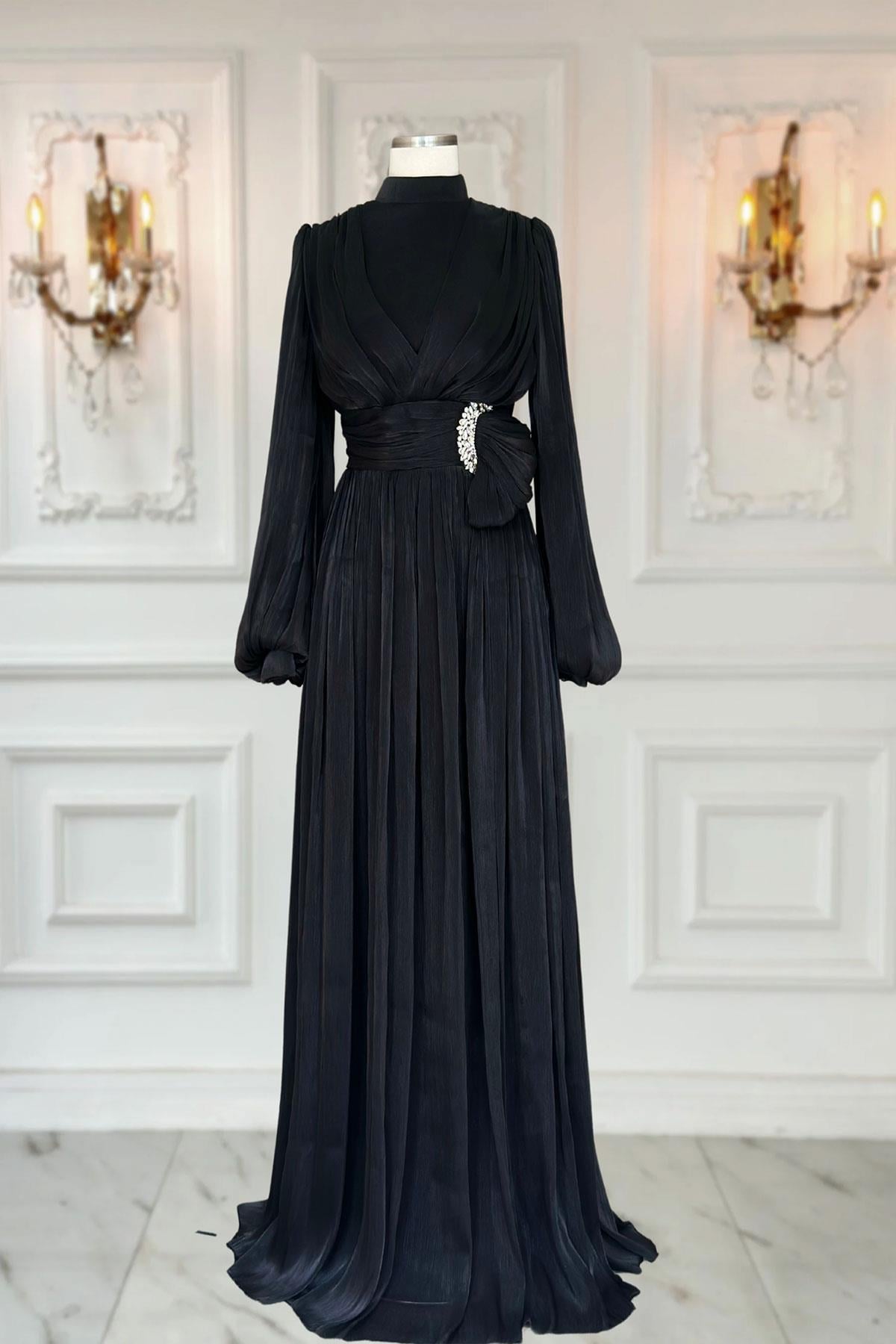 Feray Abiye Elbise Siyah