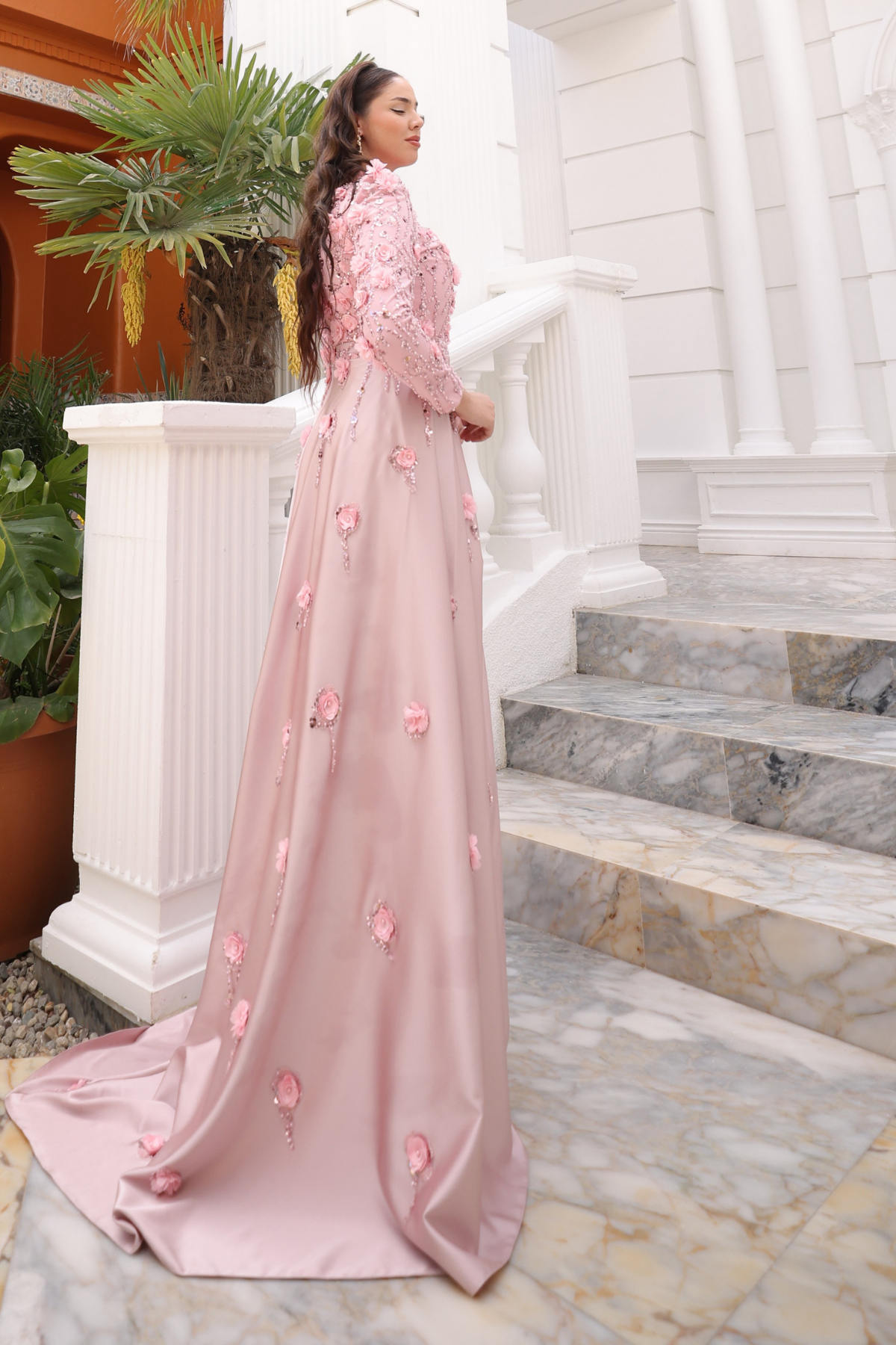 Gülnihal Abiye Pudra Pembe