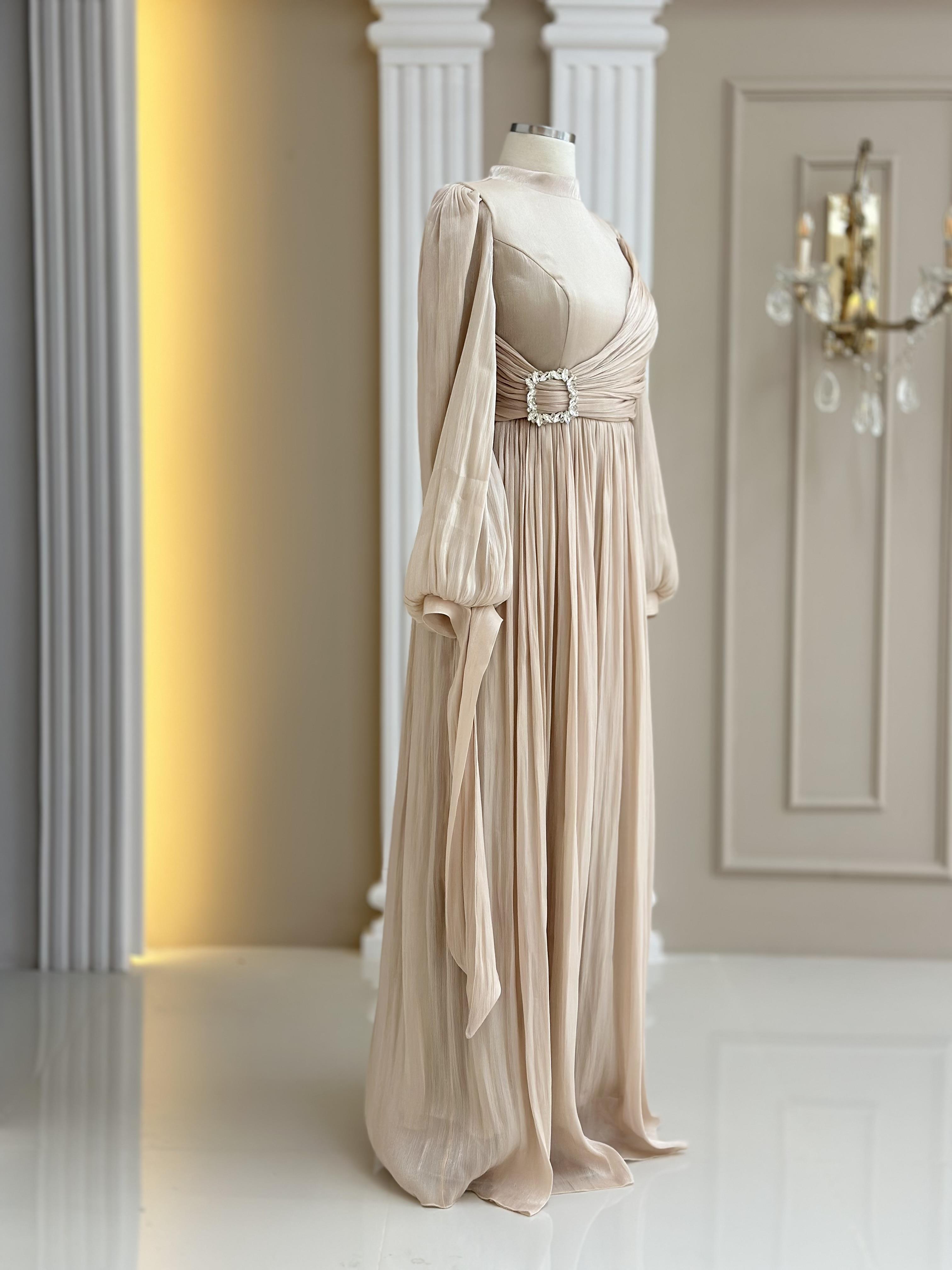 Hira Abiye Elbise Gold