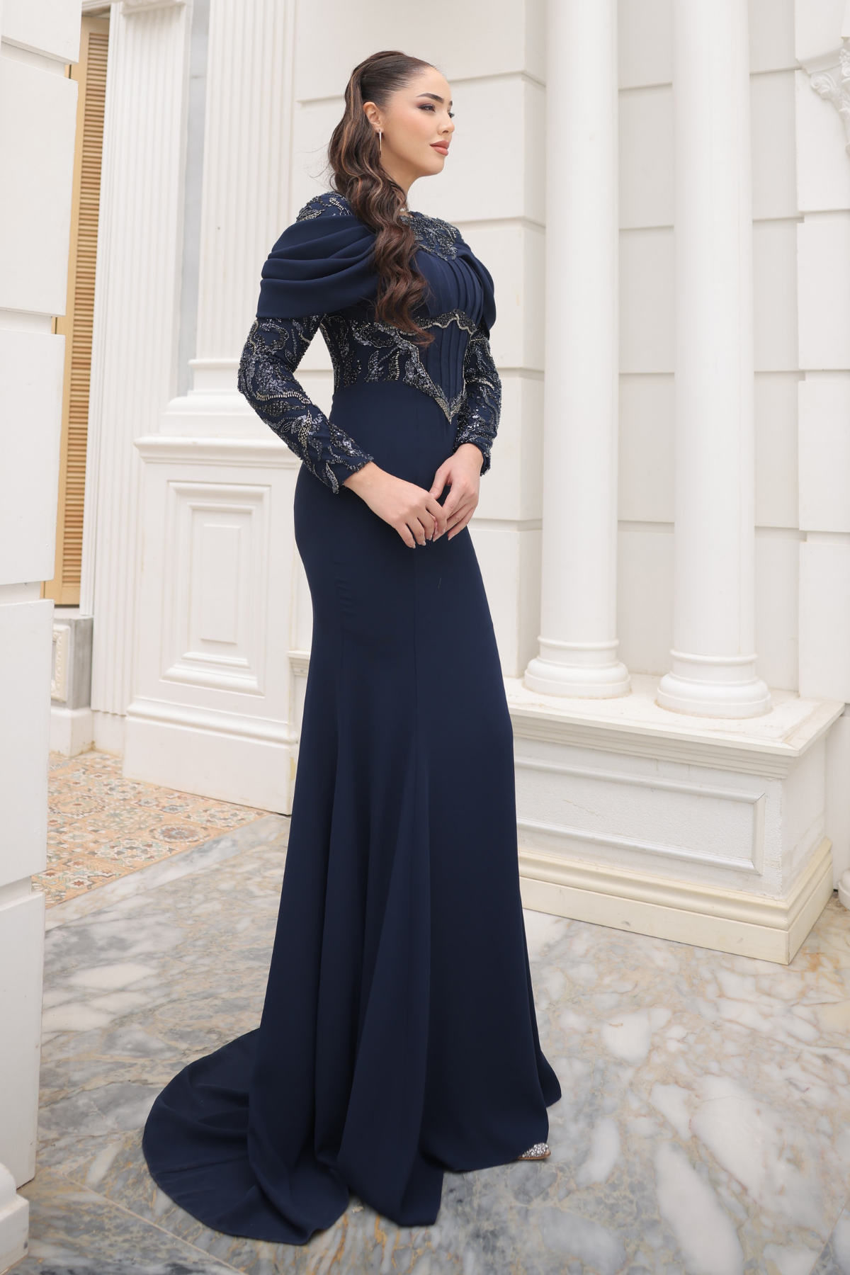 Melek Abiye Lacivert