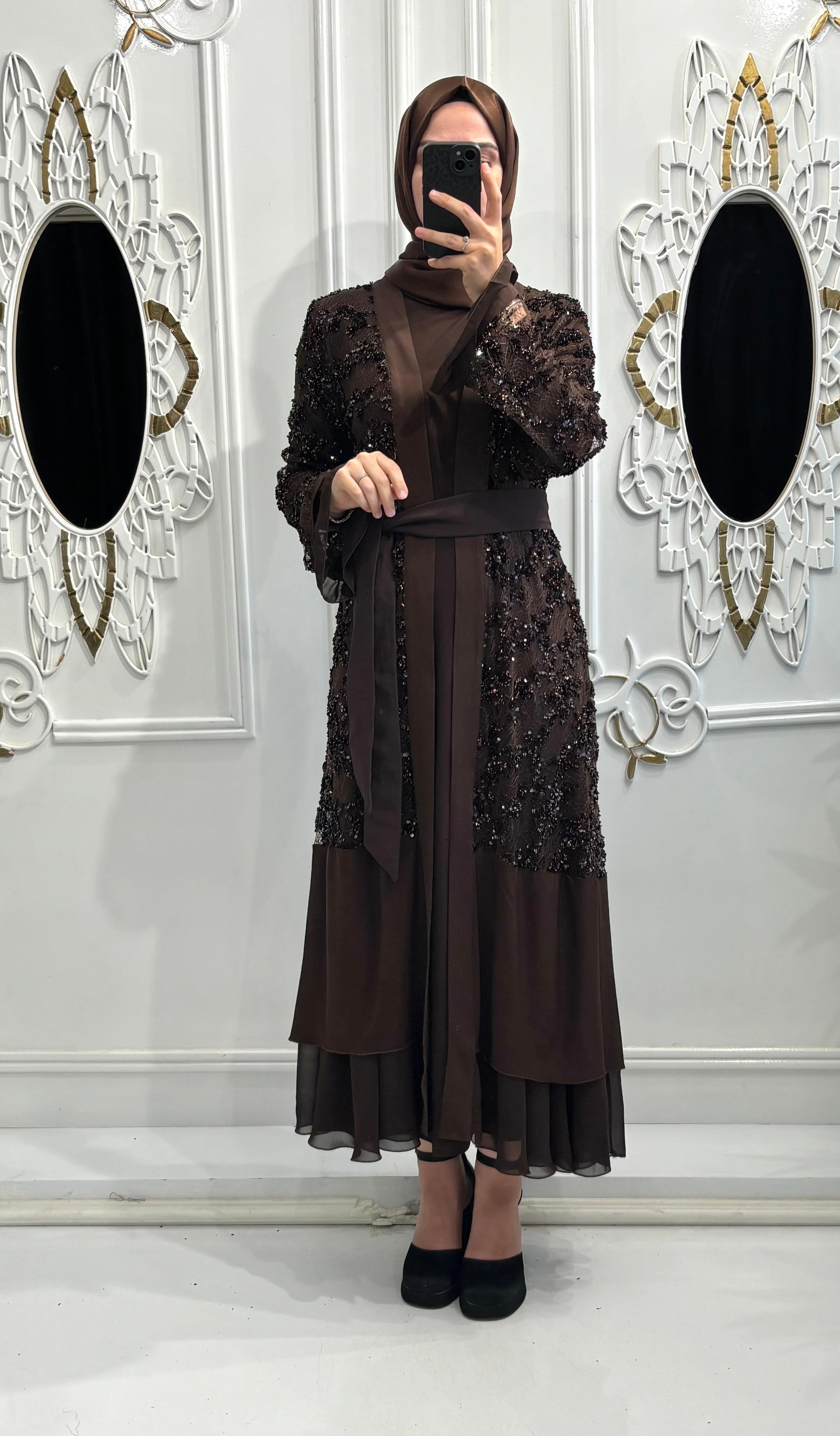 Nova Abaya Kahverengi